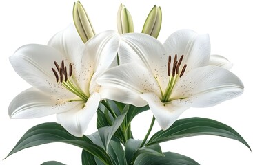 Fototapeta premium a group of white flowers