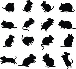 Silhouette of a rat