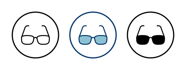 Glasses icon vector isolated on white background. Stylish Eyeglasses. Glasses vector. Optical concept