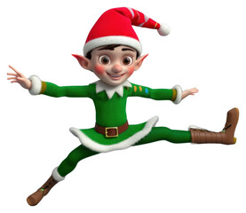 PNG Elf happy jumpping elf representation celebration.