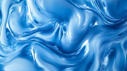 Obraz premium Abstract Blue Swirling Liquid Background