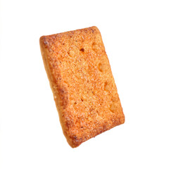 Biscuit cracker with beef floss flavor. isolated on white background. 