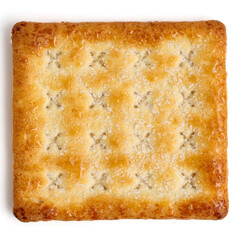 Biscuit crackers with sugar flavor.  Isolated on white background.