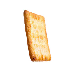 Biscuit crackers with sugar flavor.  Isolated on white background.