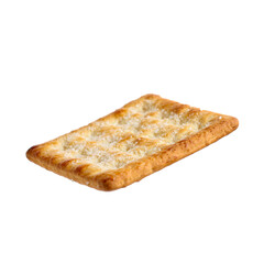 Biscuit crackers with sugar flavor.  Isolated on white background.