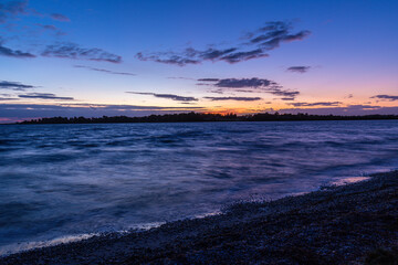  Serene Twilight at the Shoreline with Distant Sunset, Raymond Island, Australia