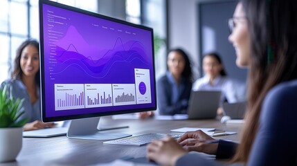 Women Collaborating in a Modern Office Environment