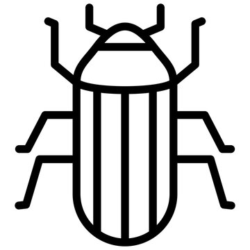 recommend clip art: furniture beetle icon illustration design with outline