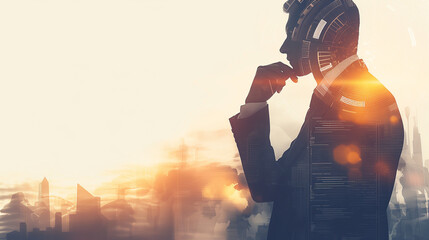 悩むビジネスパーソン