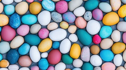 Colorful Pebbles  Stone Background  Abstract Pattern  Decorative Stones  Nature Texture
