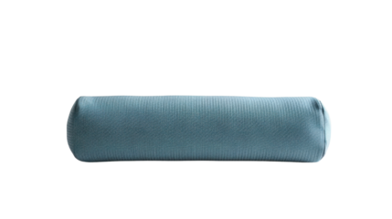 Bamboo yoga bolster pillow on white background
