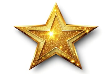 Bright and Shining Clip Art Gold Star for Celebrations, Achievements, and Awards Graphics Design