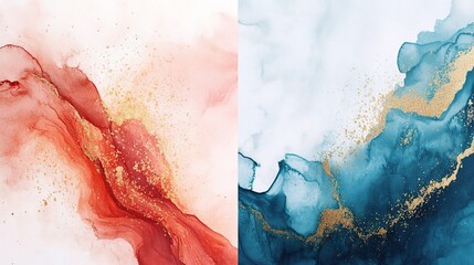 Elegant Abstract Art with Gold Accents