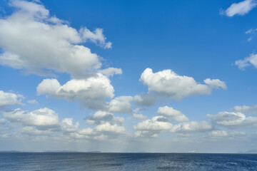 Cloud and the sea at Semangeum Dike near Gunsan-si, South Korea