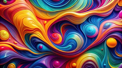 Fototapeta premium Colorful Abstract Wallpaper Design with Fluid Shapes and Vibrant Patterns for Modern Digital Spaces