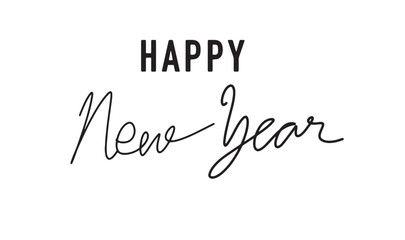 Happy new year black dark color sign symbol decoration ornament text font merry christmas 2025 2024 2026 winter season sale product calendar event party lettering holiday party modern element concept