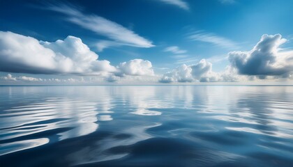 Fototapeta premium Clouds reflected in calm water