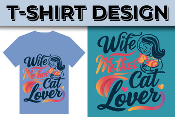 cat lover best quotes typography  illustration t-shirt design