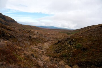 autumn Mountain Landscape in the Tongariro National park