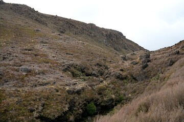 autumn Mountain Landscape in the Tongariro National park