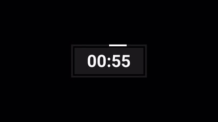 Sliding countdown timer one minute animation from 60 to 0 seconds, Sliding 60 seconds countdown, Countdown timer, Countdown video