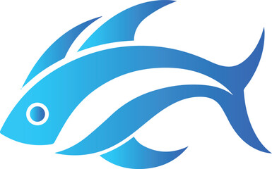 Abstract fish logo design