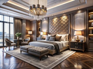Elegant and Spacious Luxury Bedrooms with Stylish Decor and Plush Furnishings for Ultimate Comfort