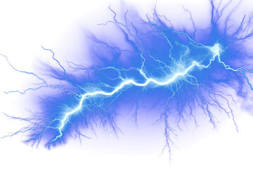 PNG Vivid electric blue lightning bolt