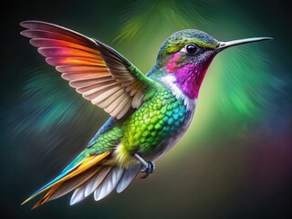 Fototapeta premium Elegant Hummingbird Outline Design for Nature Themed Projects, Illustrations, and Graphic Use