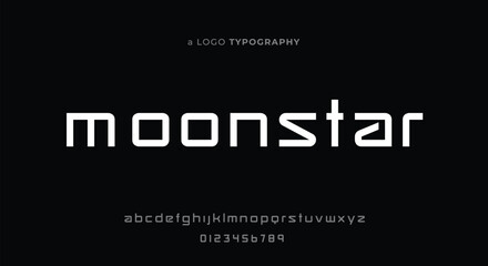 Modern alphabet fonts. Typography technology electronic dance music future creative font. vector illustration