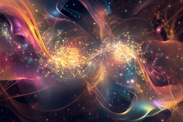 Abstract representation of  of quantum entanglement
