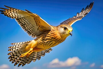 Fastest Bird in Flight Captured in Stunning Detail Against a Clear Blue Sky in Natural Habitat