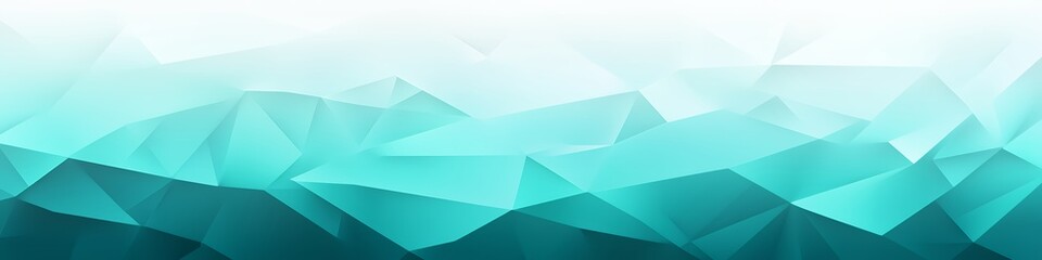 Turquoise geometric polygonal abstract background with gradient
