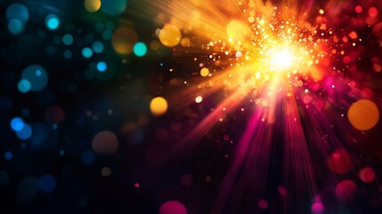 Vibrant explosion of colors and light, creating a mesmerizing abstract background.