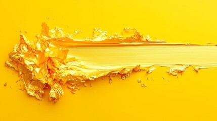Lustrous Golden Surface, a shimmering abstract texture with rich gold and yellow hues, evoking...