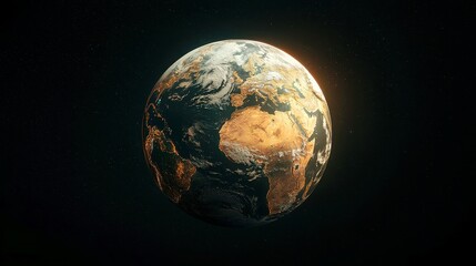 Fototapeta premium Innovative Earth Globe Design, explores a modern interpretation of global geography, featuring vibrant colors, interactive elements, and sustainable materials for educational purposes.