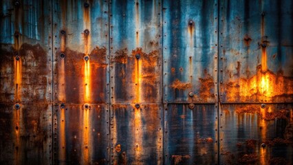 Industrial Metal Texture Wall with Rust and Scratches, Perfect for Backgrounds and Textures Design