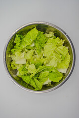 fresh lettuce in a bowl