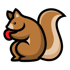 Cute Squirrel on white background