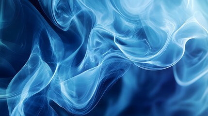 Fototapeta premium Abstract Swirling Blue Smoke or Liquid Background