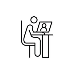 Fototapeta premium video call thin outline icon vector design good for web or mobile app
