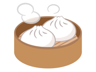 肉まん・豚まんのイラスト