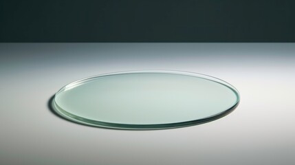 Glass Plate on White Background