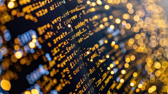 Code with Bokeh Effect for Tech and Programming Themes