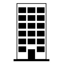 シンプルなビルの線画イラスト