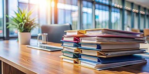 Professional application folders arranged neatly on a desk for job seekers and career opportunities