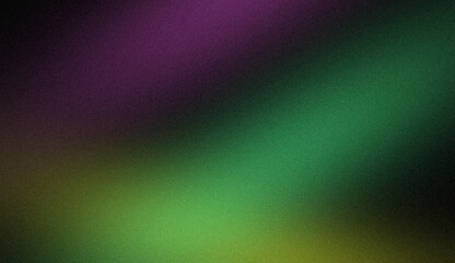 Elegant green purple dark colors grainy gradient backdrop design, black, bright, shiny, rough, noisy multicolor gradient web banner, website header, poster.