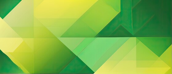 Obraz premium Abstract Green and Yellow Geometric Shapes