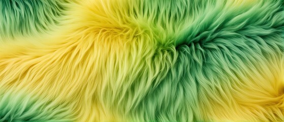 Green and Yellow Fur Texture