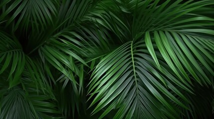 Green Tropical Palm Leaves